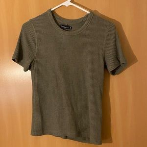 Abercrombie green ribbed tshirt
